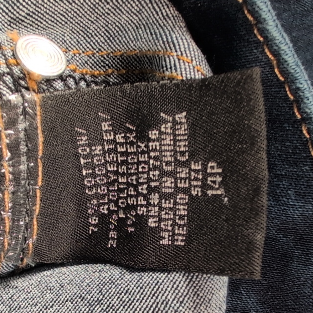 AG Denim Dark Wash Straight Leg Jeans Size 14P Petite - Picture 8 of 11